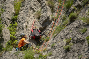 Временният лагер на 1-ва площадка на тур Безенги
